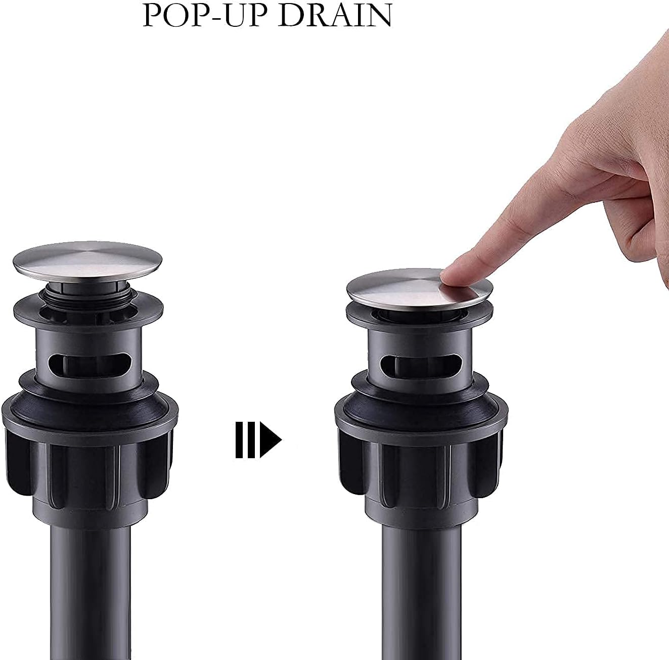 Promo 40% OFF Bathroom Faucet, Modern Bathroom Faucet Brushed Nickel Single Hole Bathroom Sink Faucet, Single Handle Bathroom Faucet with Pop Up Drain