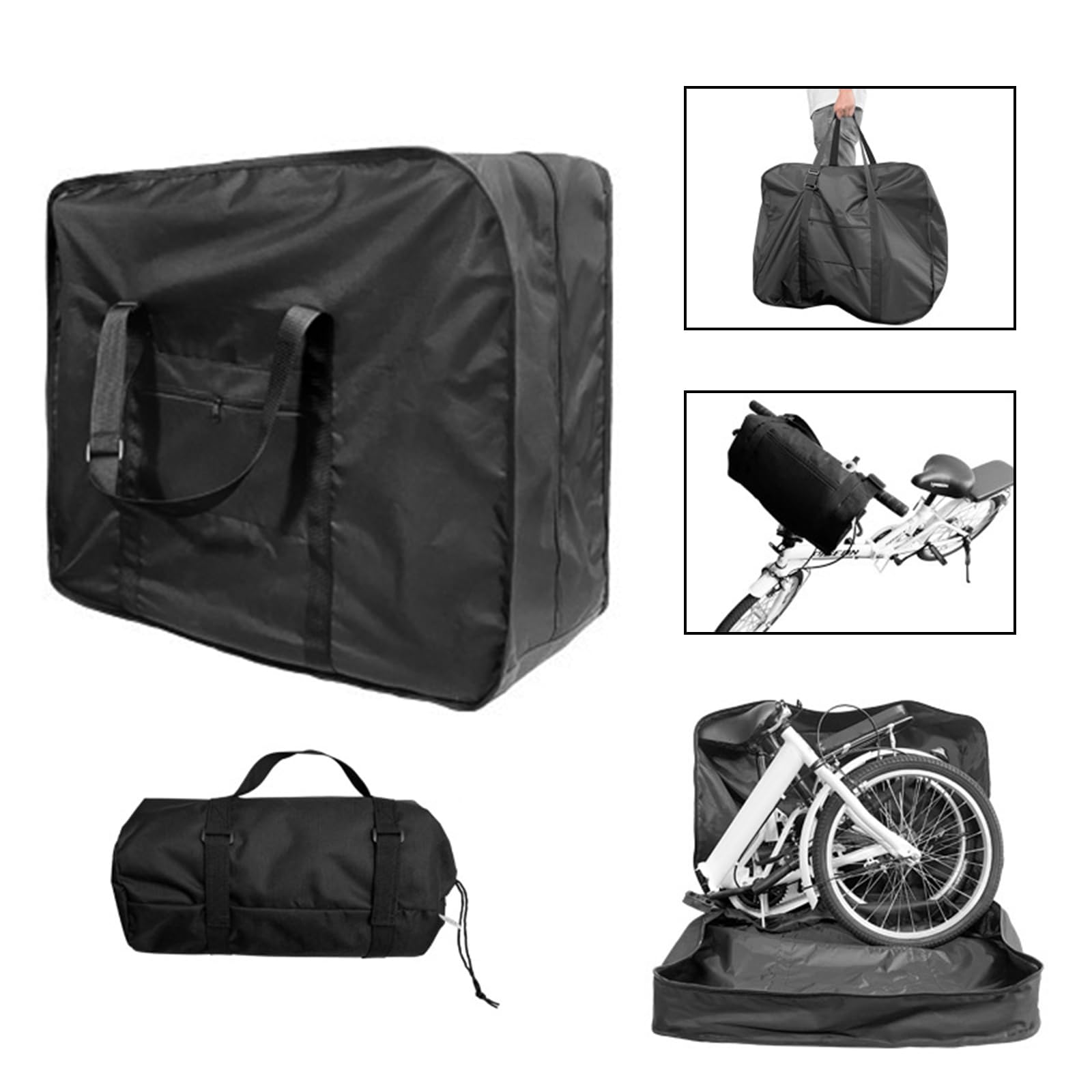 Kavolet Sac de transport pour vélo, sac de voyage étanche, portable, sac de transport de vélo pliable, tissu Oxford, housse de protection pour vélos pliants de 21 à 26 pouces