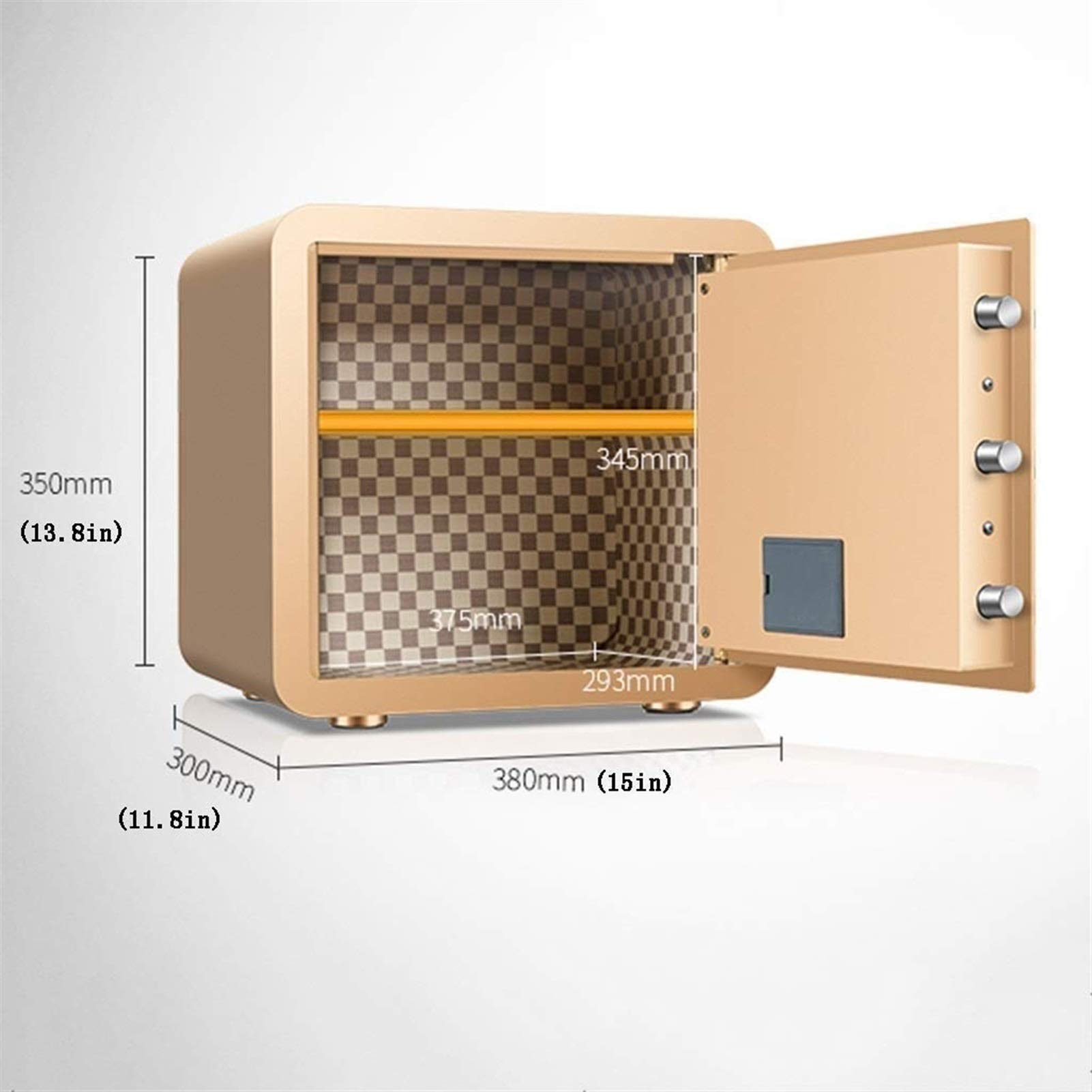 Caja fuerte digital ignífuga e impermeable, construcción grande de acero sólido con cerrojo de seguridad, anclaje a la pared para el hogar, oficina, hotel, dinero en efectivo, almacenamiento de