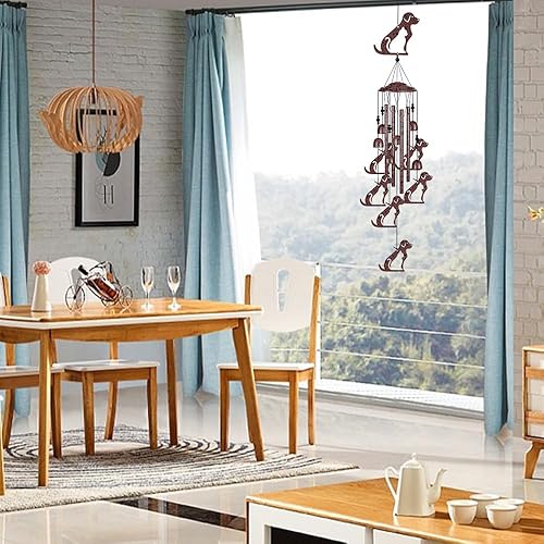 Miniatura 7 de Campanas de viento para perros de jardín, campanas de viento de bendición, campanas de viento al aire libre, captador de viento móvil, campanilla de