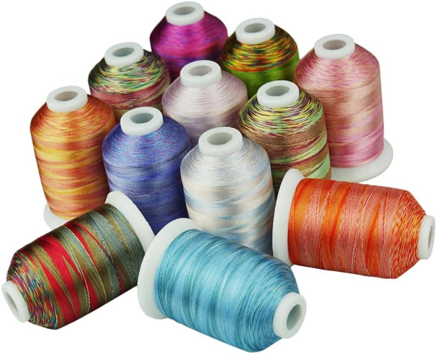 12rolls Colors Embroidery Thread Kit for Cross and Weaving Multi-Functional for Projects String