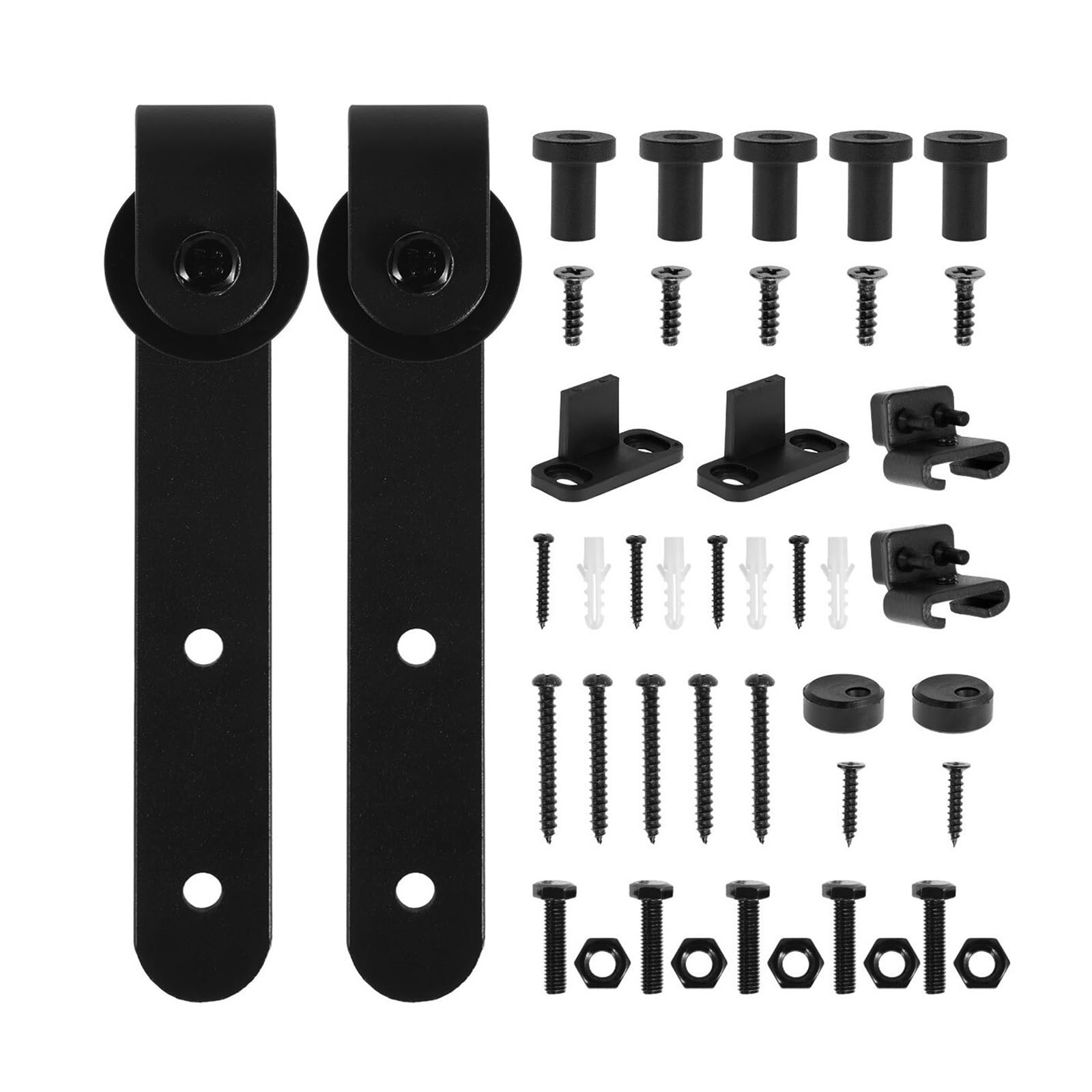 Full-Extension Drawer Slides Carbon Steel Barn Door Sliding Track Kit Panel Top Mounted Hanging Rail Hanger Smooth Silent Wheel