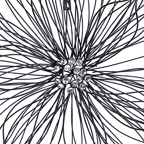 Deco 79 64682 Metal Floral Home Decor 3D Wire Sculpture With Crystal Embellishments, Wall Art 26 Inch X 4 Inch X 26" thumb #3
