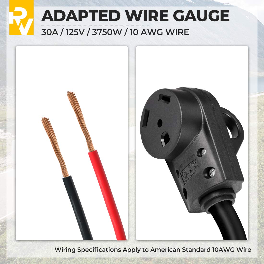 125 250V 50Amp Heavy Duty RV Female Replacement Receptacle Plug With E - Foto 2