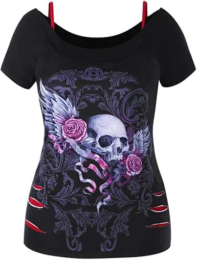plus size skull shirts