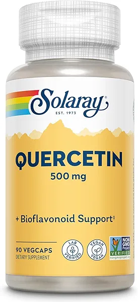 SOLARAY Quercetin 500 mg, Supports Sinus, Respiratory, Immune Function & Normal, Healthy Uric Acid Levels, 90 VegCaps