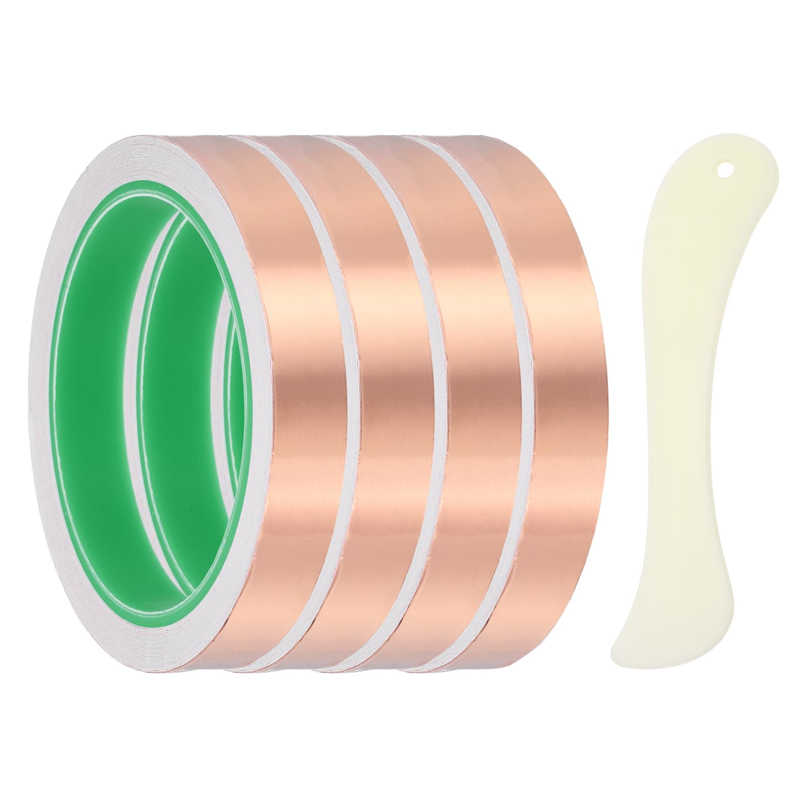 PATIKIL Copper Foil Tape, (15mm x 10m) (4Set), Double Conductive Adhesive Tape with Correction Tool, Suit for - Guitar EMI/RFI Shielding/Electrical Repairs — image 1