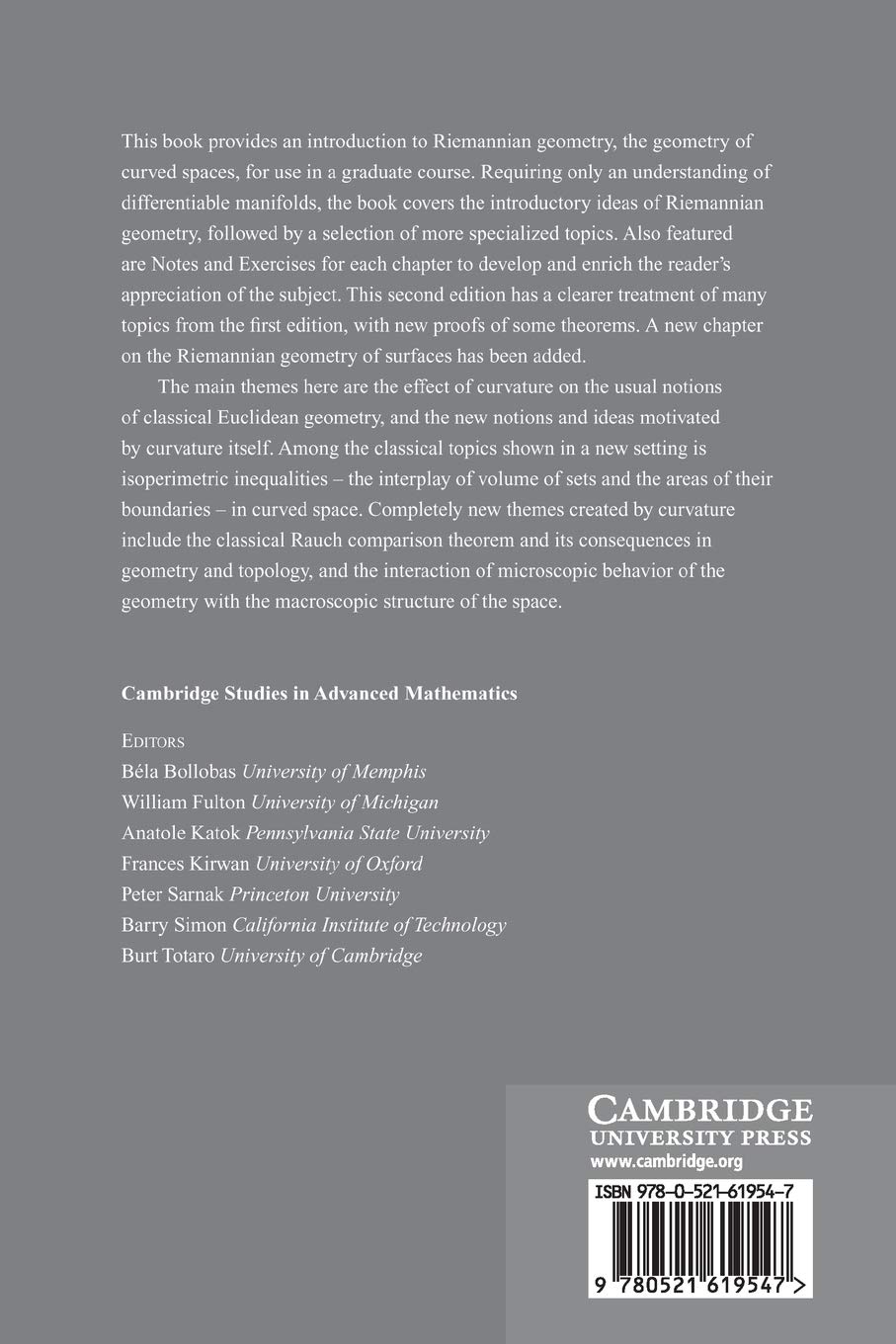 Riemannian Geometry: A Modern Introduction: 98