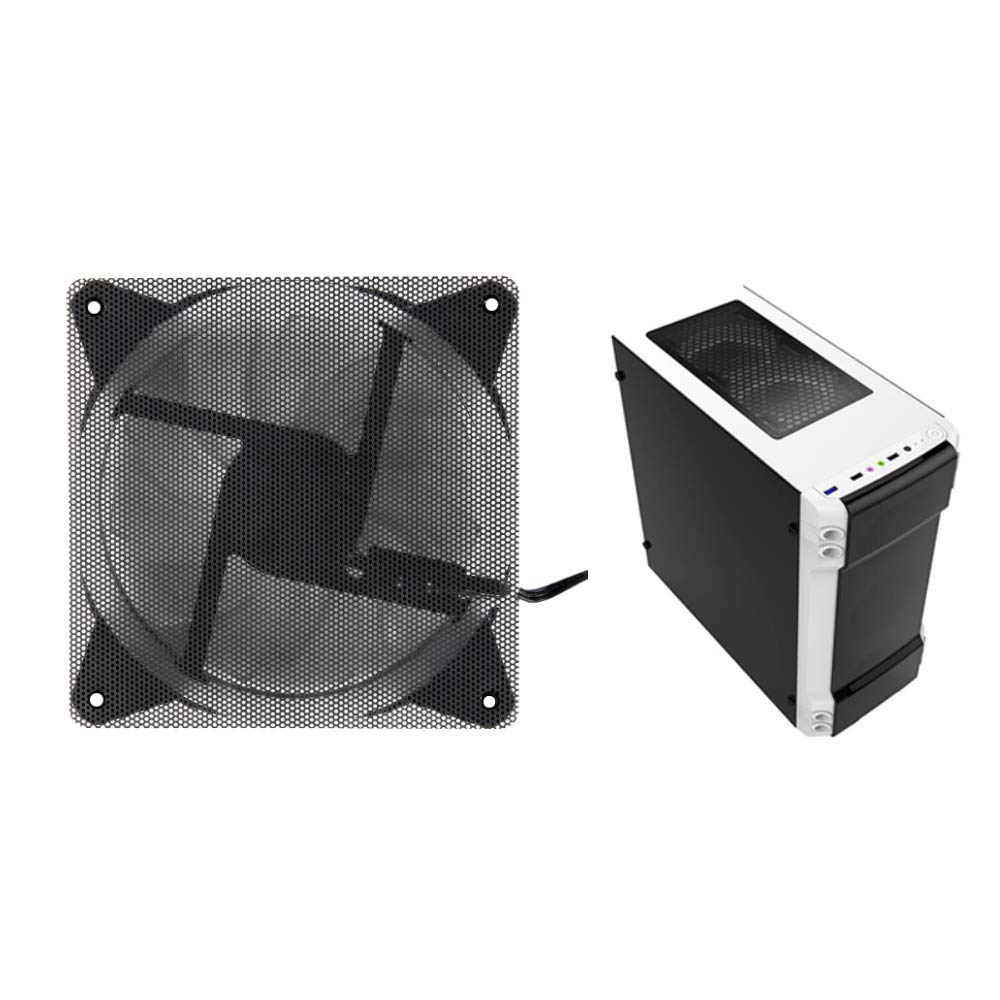 140 mm Computer Lüfter Filter PC Staubfilter Länge 5,51 x 5,51 Zoll (LxB), Schwarz – 10 Stück (140 x 140)
