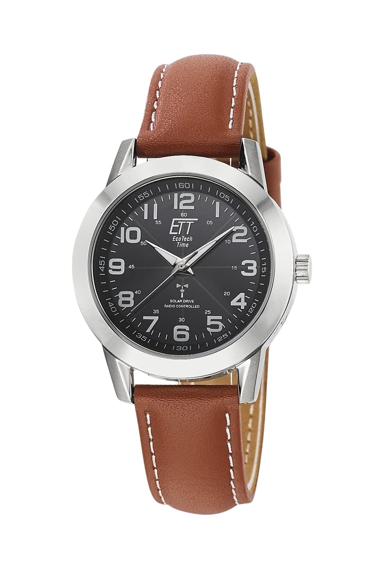 ETT Eco Tech Time Funk Solar Damen Uhr Analog mit Leder Armband ELS-11494-22L