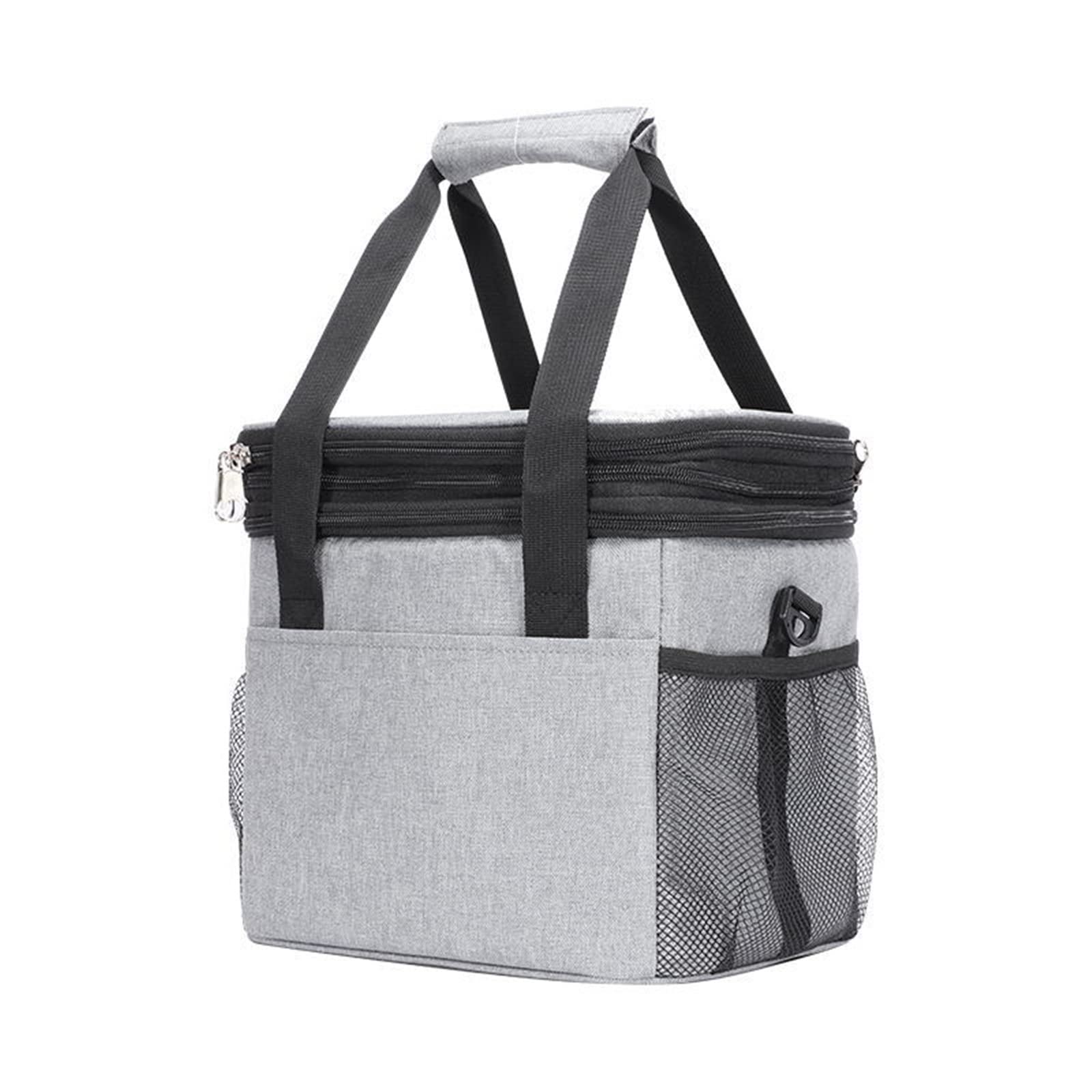 Mochila de picnic Bolsa térmica plegable con aislamiento y correa para el hombro Bolsa para refrigerador de gran tamaño Bolsa de cerveza para vacaciones en la playa 100% a prueba de fugas (color: Sc