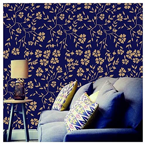 DECORNOW Glowart Floral Paint Reusable DIY Wall Stencil Painting, Suitable for Home Decoration, Wall Decoration Size : (16 inch x 24 inch)