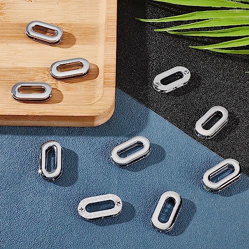 Image of GORGECRAFT 12PCS Screw-in Oval Eyelet Metal Screw Together Grommets Shackle Purse End Rings Bag Loop Handle Connectors Alloy Snaps for DIY Sewing Crafts Clothes Leather Bags Replacement Hardware