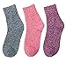 Loritta 5 Pairs Womens Vintage Style Winter Warm Thick Knit Wool Cozy Crew Socks,Free size,Multicolor