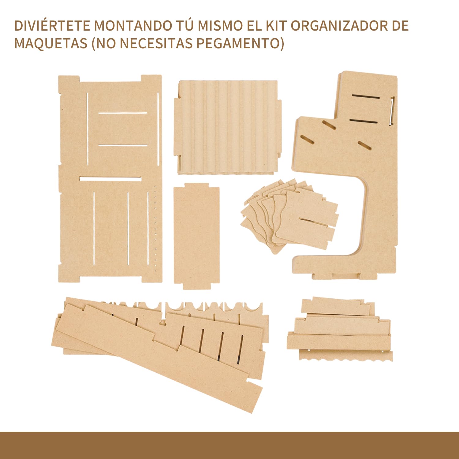 Estante Organizador de Madera para Modelismo con Material MDF, Estante para Pinturas, Porta Destornilladores/Pinceles, Para Pinturas y Herramientas Tamiya, GK1