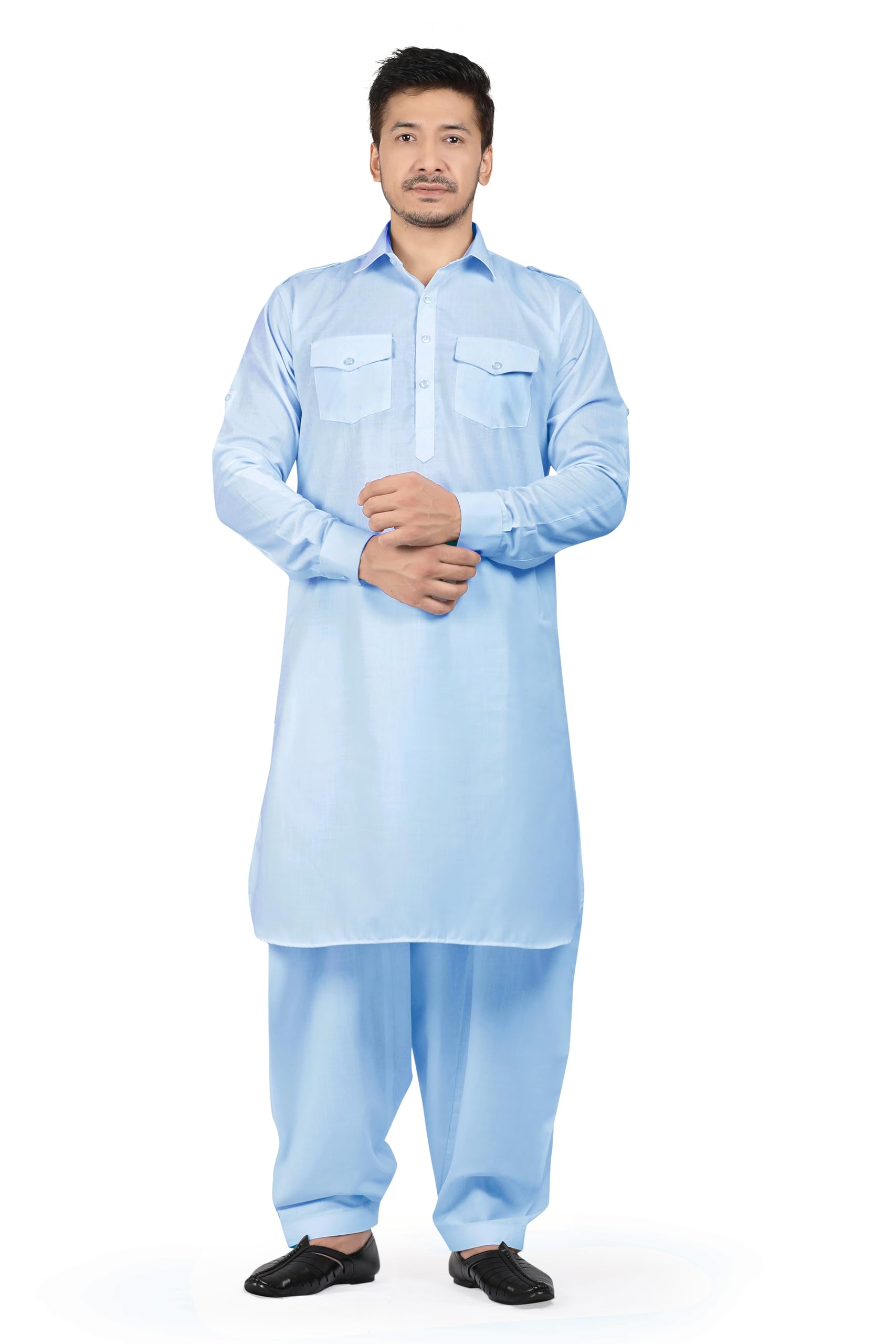 Full Pathani Suit for Mens/Cotton Blend Pathani kurta payjama set for mens