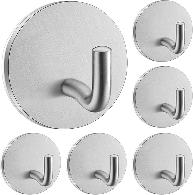 SonTiy Self Adhesive Hooks Heavy Duty Wall Door Hooks Office Home