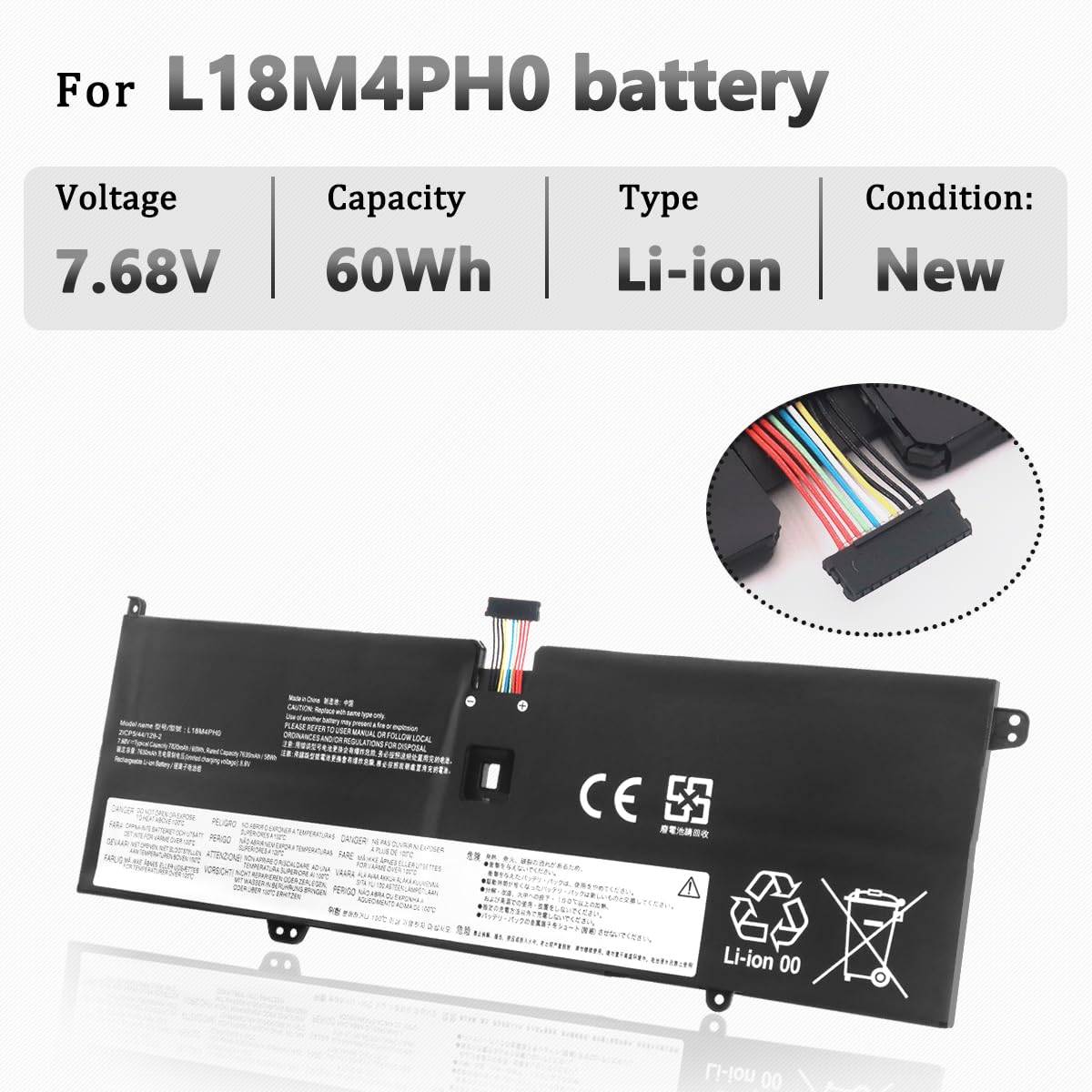 L18C4PH0 Laptop Batería para Lenovo Yoga C940-14IIL Type-81Q9 81Q900AABM 81Q900DQHH 81Q9000CGJ Series L18M4PH0 5B10W67374 5B10T11586 5B10T11585 5B10W67180