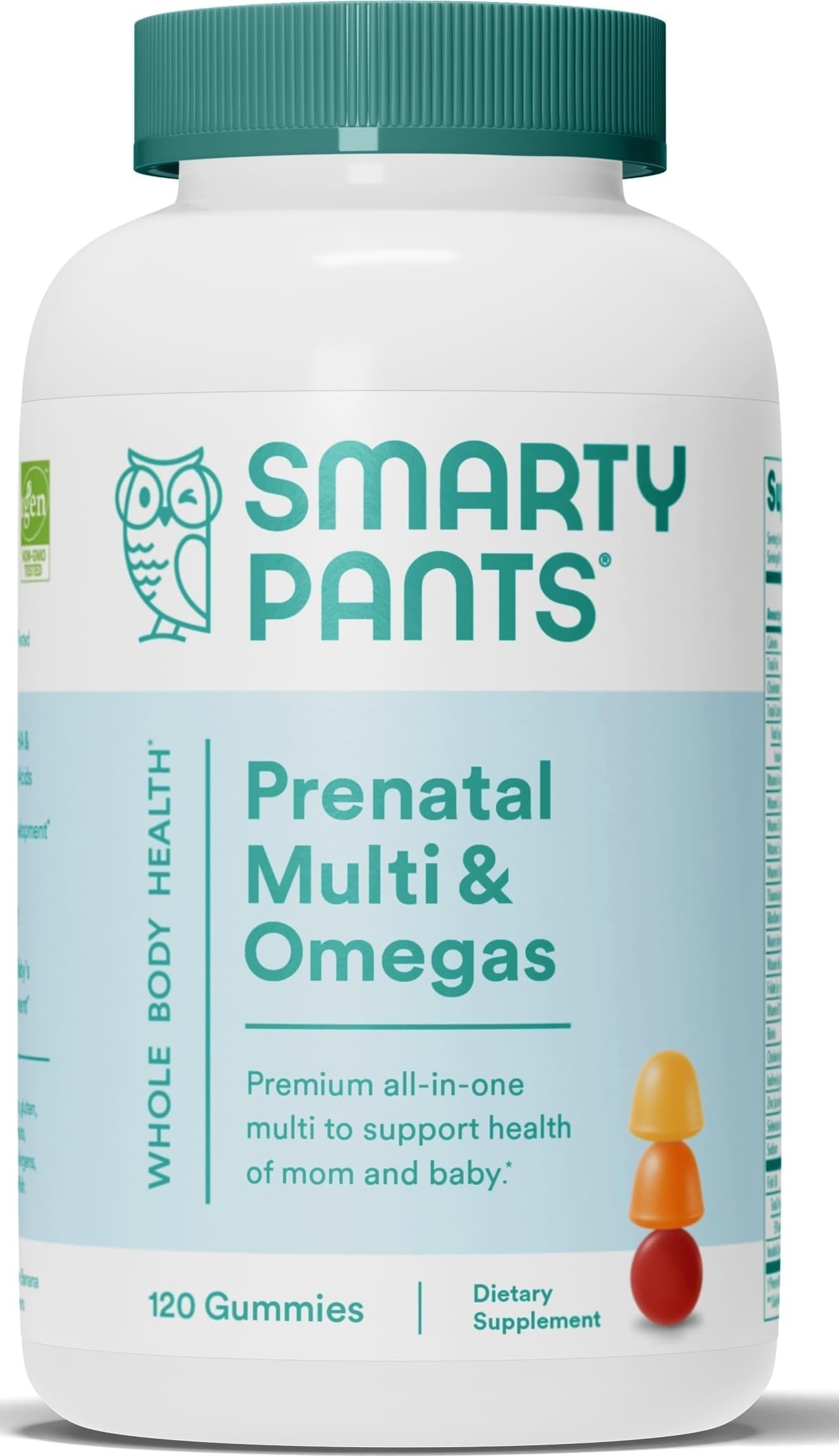 Prenatal Vitamins for Women, Multivitamin Gummies: Omega 3 Fish Oil (EPA/DHA), Biotin, Methylfolate, Vitamin D3, C, Vitamin B12, B6, A, K & Zinc, Inositol, 120 Count (30 Day Supply)