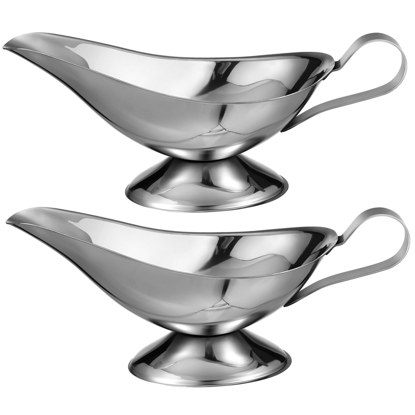 COLLBATH 2 Pcs Gravy Boat Gravy Dispenser with Spout for Easy Serving Elegant Kitchen Supplies for Sauces and Dressings Sturdy Pitcher