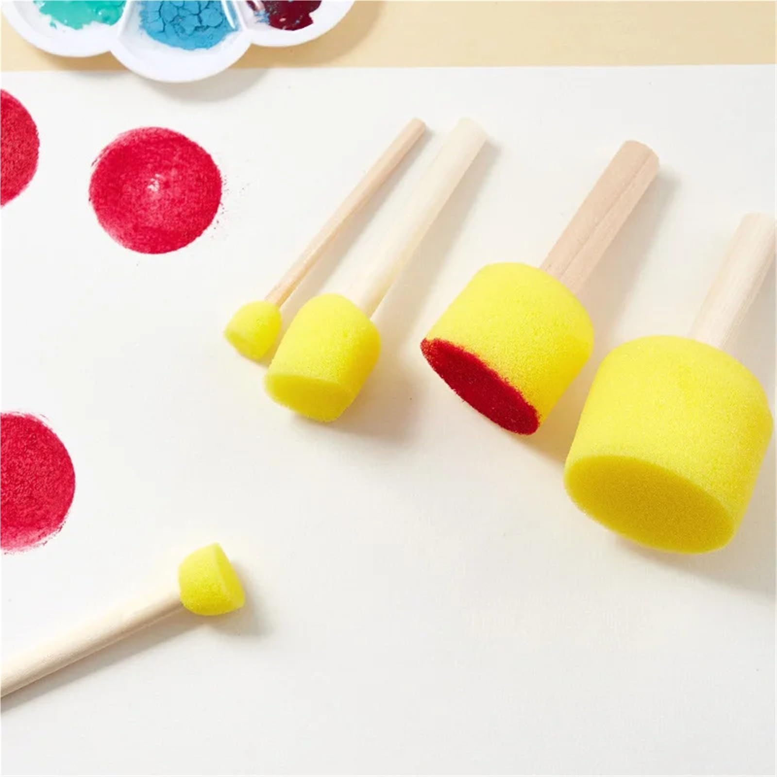Schwammpinsel zum Malen, 20/40 Sets, rund, pilzförmig, DIY-Malschwamm, elastisches Material für glatte Erfahrung für Kunst und Handwerk (40 Set)