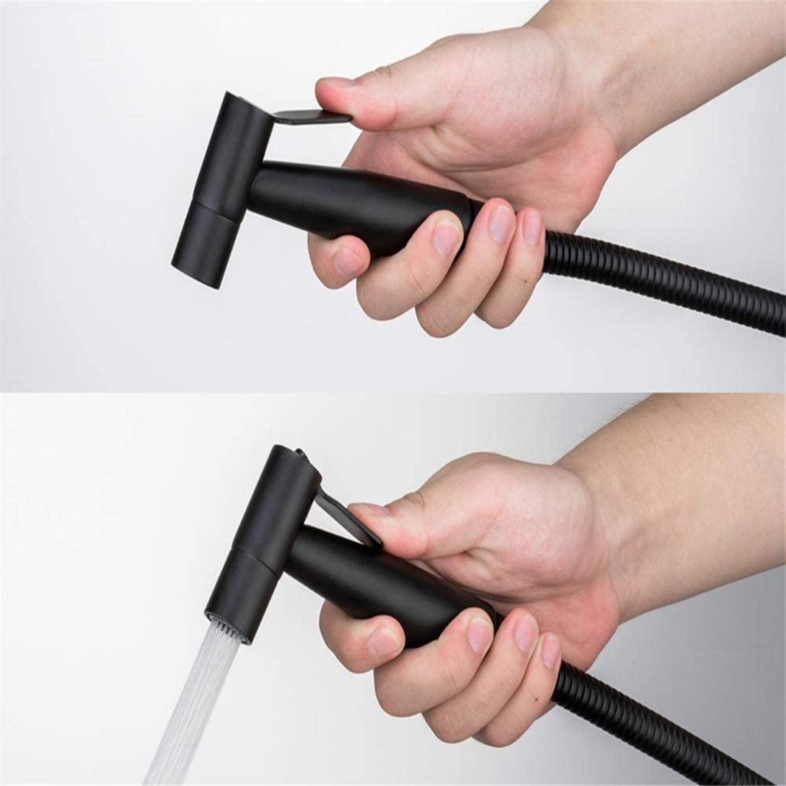 Pommeau De Douche Bidet Noir - Pulvérisateur Hygiénique Pour Salle De Bains, Toilette - Robinet À Fixation Murale À Haute Pression, Économique Et Robuste