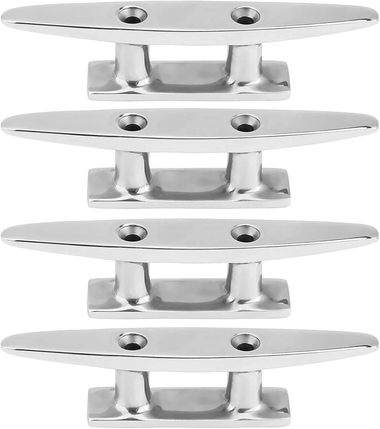 Boat Cleats 316 Stainless Steel Boat Cleat, Dock Cleats Boat Rope Cleat Boat Mooring Cleat, Suitable for Ships, Yachts, Speed Boats, Motor Boats Pack of 4