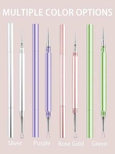 Miniatura 7 de Aguja profesional 2 en 1 para eliminar acné de acero inoxidable, herramienta de eliminación de puntos blancos y puntos negros, herramienta de