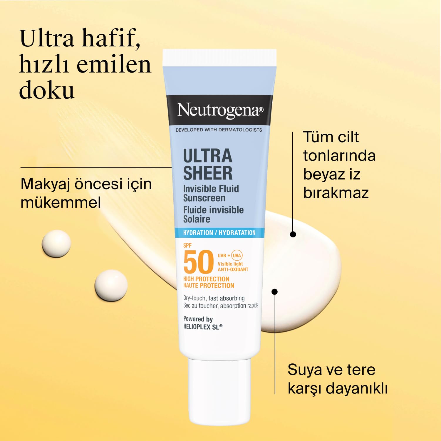 Neutrogena Ultra Sheer Hydrating Fluid SPF50 Yüz Güneş Koruyucu 50 ml
