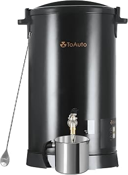 TOAUTO 20Lbs Digital Wax Melter for Candle Making Commercial Electric Wax Melting Pot with Accurate Temperature Control Panel Fast Pouring Spout Easy Clean 1100W 120V