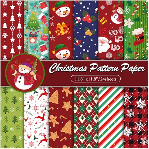 Papier de scrapbooking de Noël pour créer vos décorations de table en famille