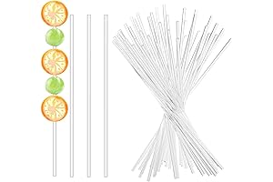 Acrylic Lollipop Sticks: 50 Pcs 8 Inch for Cake Pop Sticks Clear Cake Topper Sticks