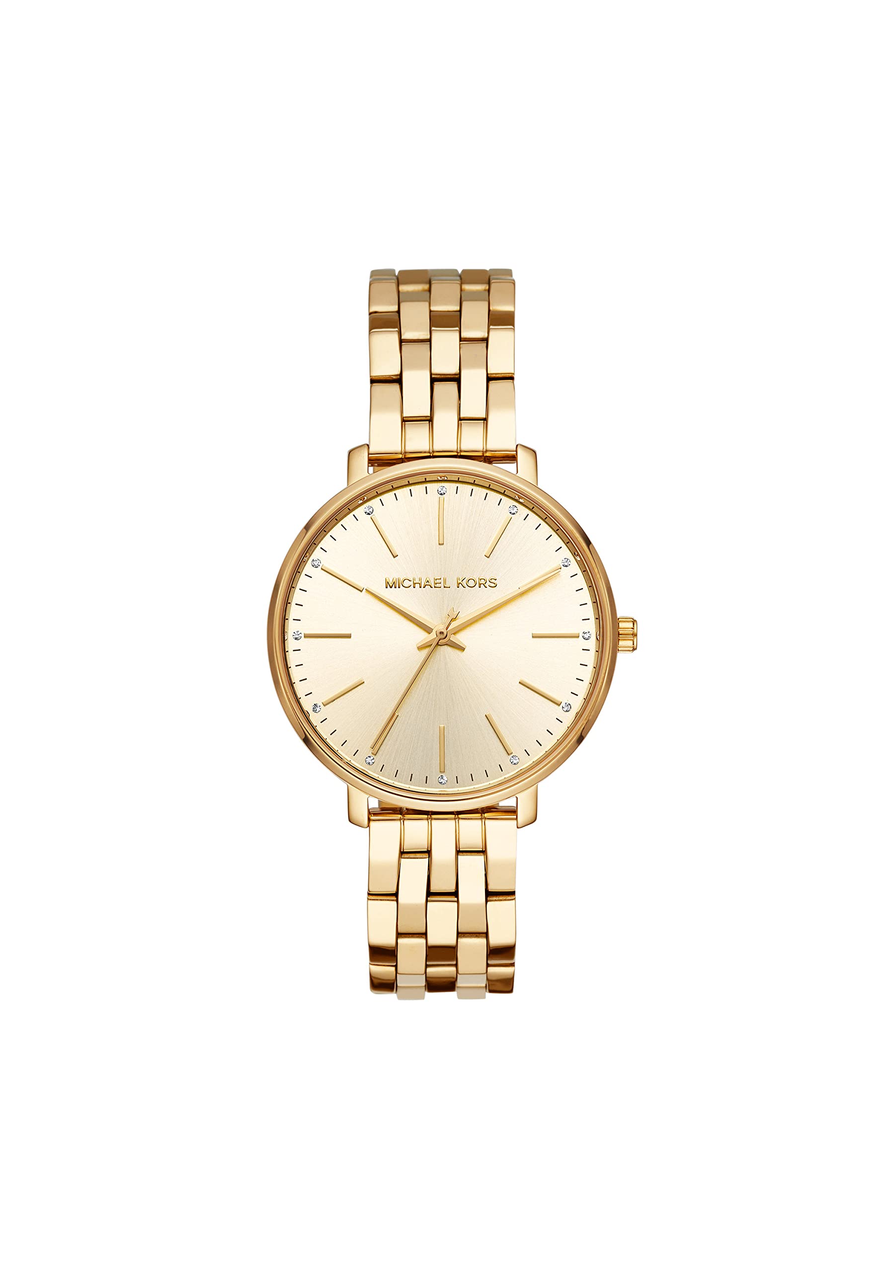 Michael Kors Pyper Reloj para Mujer, Movimiento de Cuarzo con Correa de Acero Inoxidable o Piel