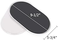 Vista 4 de Deslizadores de muebles grandes reutilizables para alfombras y suelos de madera dura, paquete de 8 almohadillas protectoras ovaladas de 9-1/2