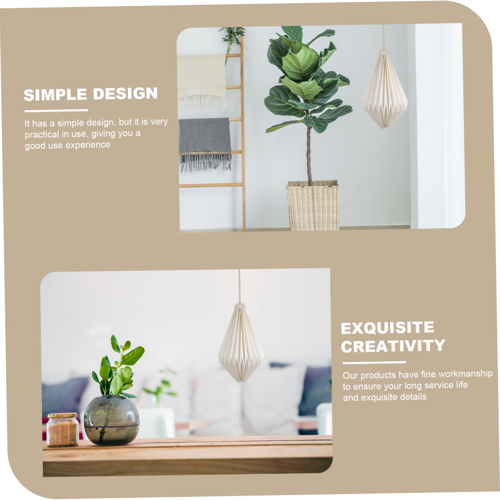 Artibetter 2pezzi Lampadario Origami Sospeso Paralume Decorativo Per Casa e Ristoranti Copertura Lampada Pendente Per Atmosfera Calda e Accogliente