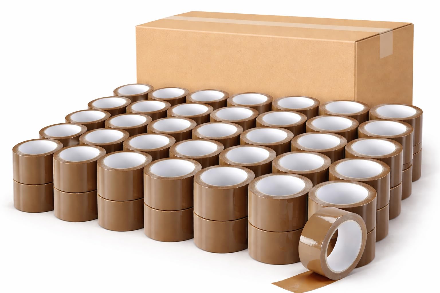 Ruban Adhésif Marron 48 mm x 100 m 48 Microns Ruban d’Emballage Fort pour Cartons