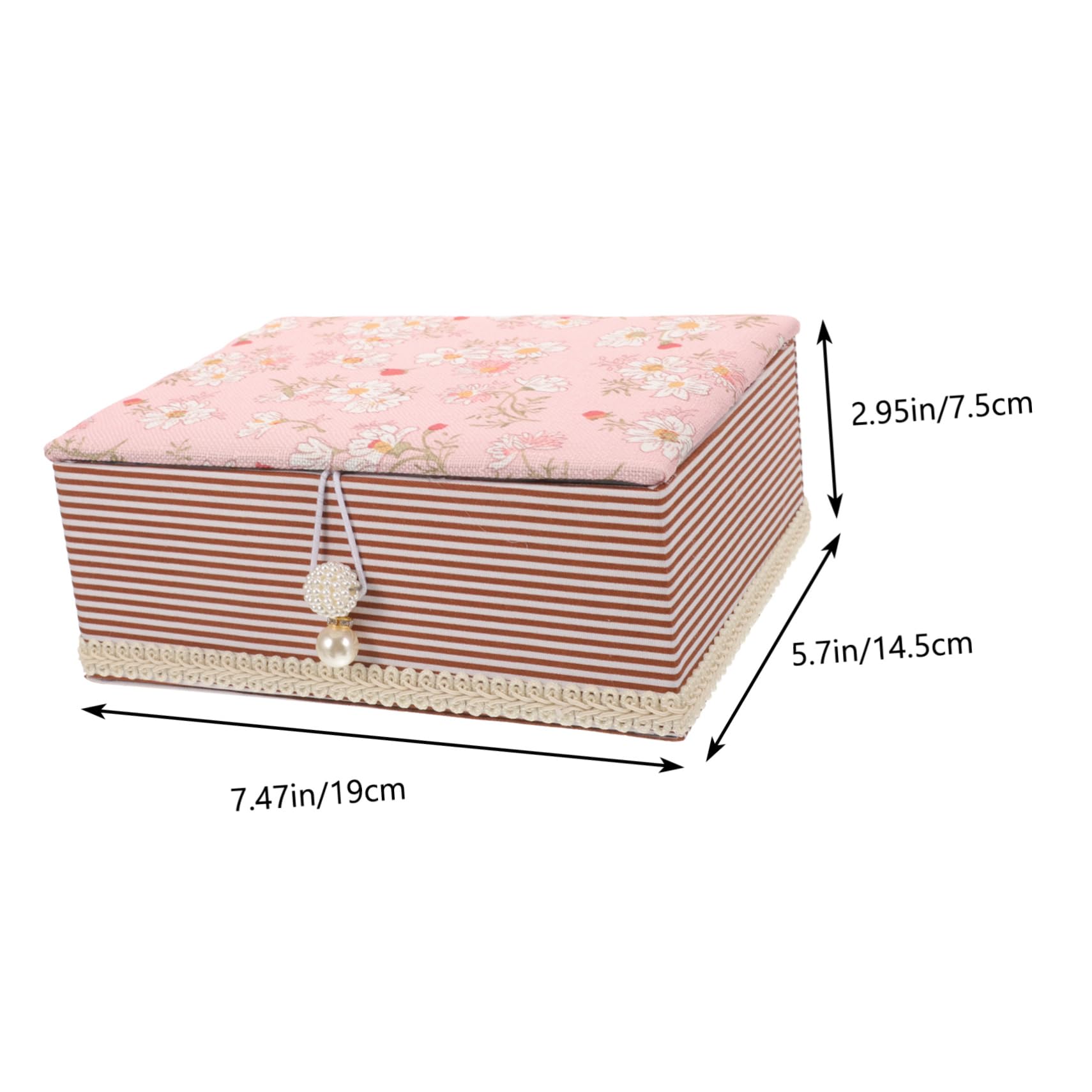 NUOBESTY 5piezas Caja De Costura Portátil Para Almacenar y Accesorios De Costura Organizador De Tela Para Doméstico y Para y Manualidades Diseño Rosa