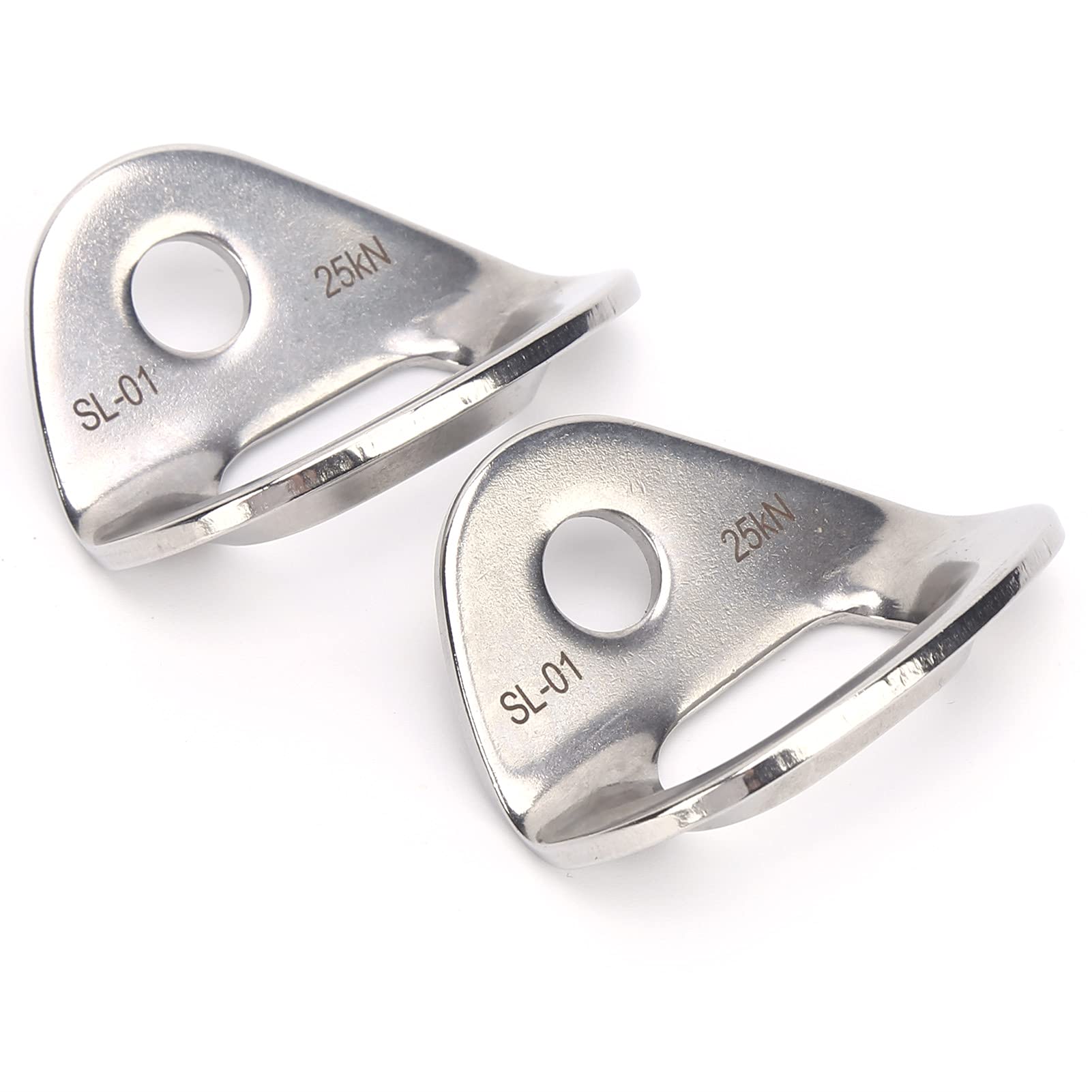 Leapiture 2Pcs Climbing Hangers Stainless Steel Climbing Holds Climbing Anchors Climbing Hardware for Rock Climbing and Home Gyms Hammocks Trailer Tie Downs