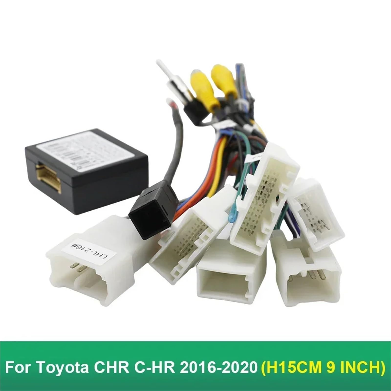 Façade Cadre de Radio Convient pour Toyota CHR 2016-2020 9 Pouces autoradio Fascias GPS MP5 Lecteur stéréo 2 Din Panneau d'unité Principale