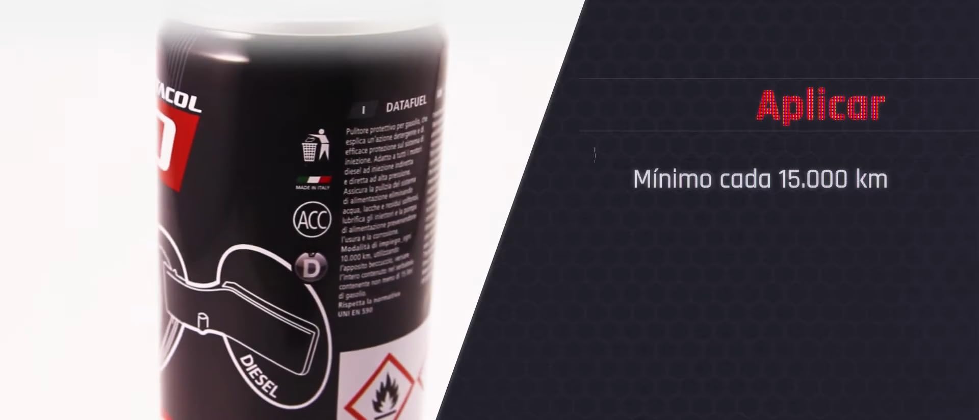 Limpia inyección DATAFUEL, aditivo profesional para circuito inyección, desbloquea, desincrusta y lubrica bombas, inyectores, válvulas de admisión y descarga y toda la cámara de combustión, 300ml. (6)