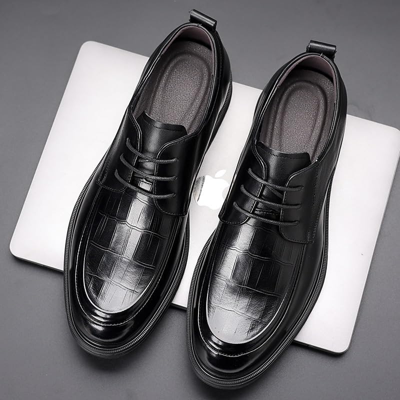 Men's Wingtip Dress Shoes Leather Lace Up Non Slip Business Derby Shoes for Men Comfort Casual Oxford Shoes Breathable Shoes2