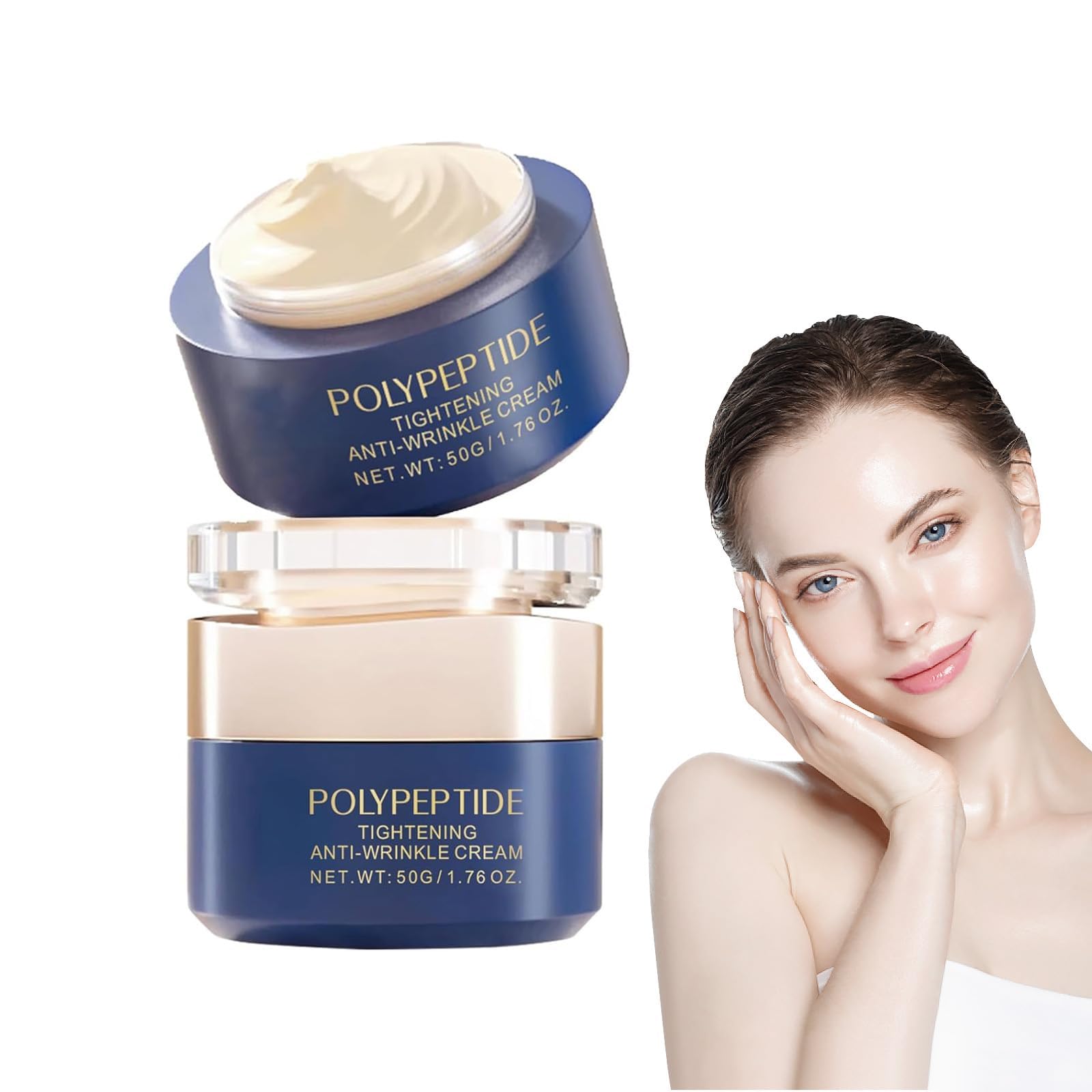 LBOYLOVE® Wrinkle Removal Cream, Polypeptide Tightening Anti-Wrinkle Cream, Anti Wrinkle Face Cream, Face Moisturizer for Women, Wrinkle, Firming & Moisturizing, for All Skin Type (Wt:50g/1.76 Oz)