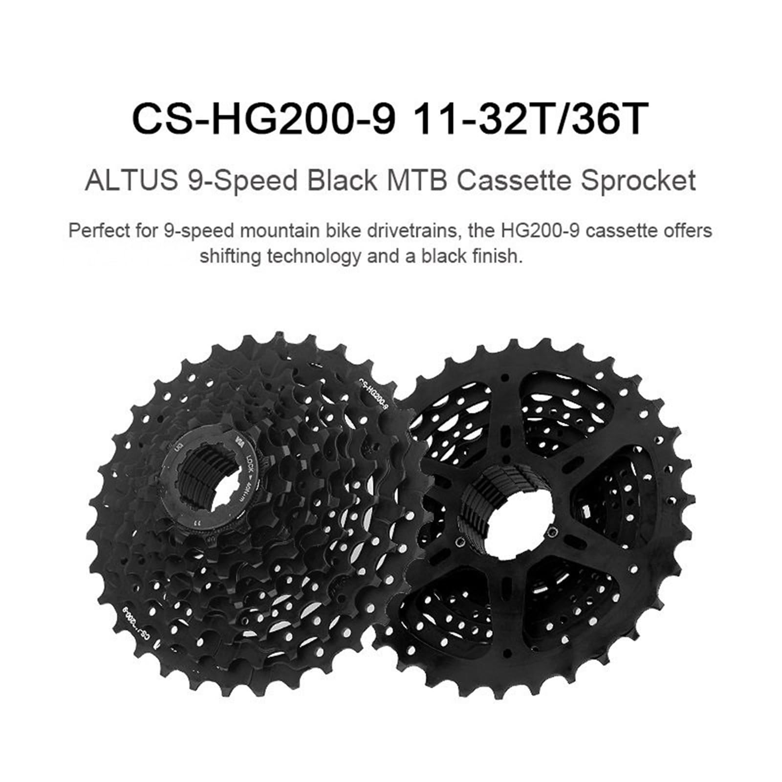 Cassette pignoni e Ruote libere per Bicicletta CAS Adatto per Shimano Altus HG200 9 velocità MTB Cassetta pignone 32T 36T 9S Ruota Libera 9V K7 Parti per Bicicletta