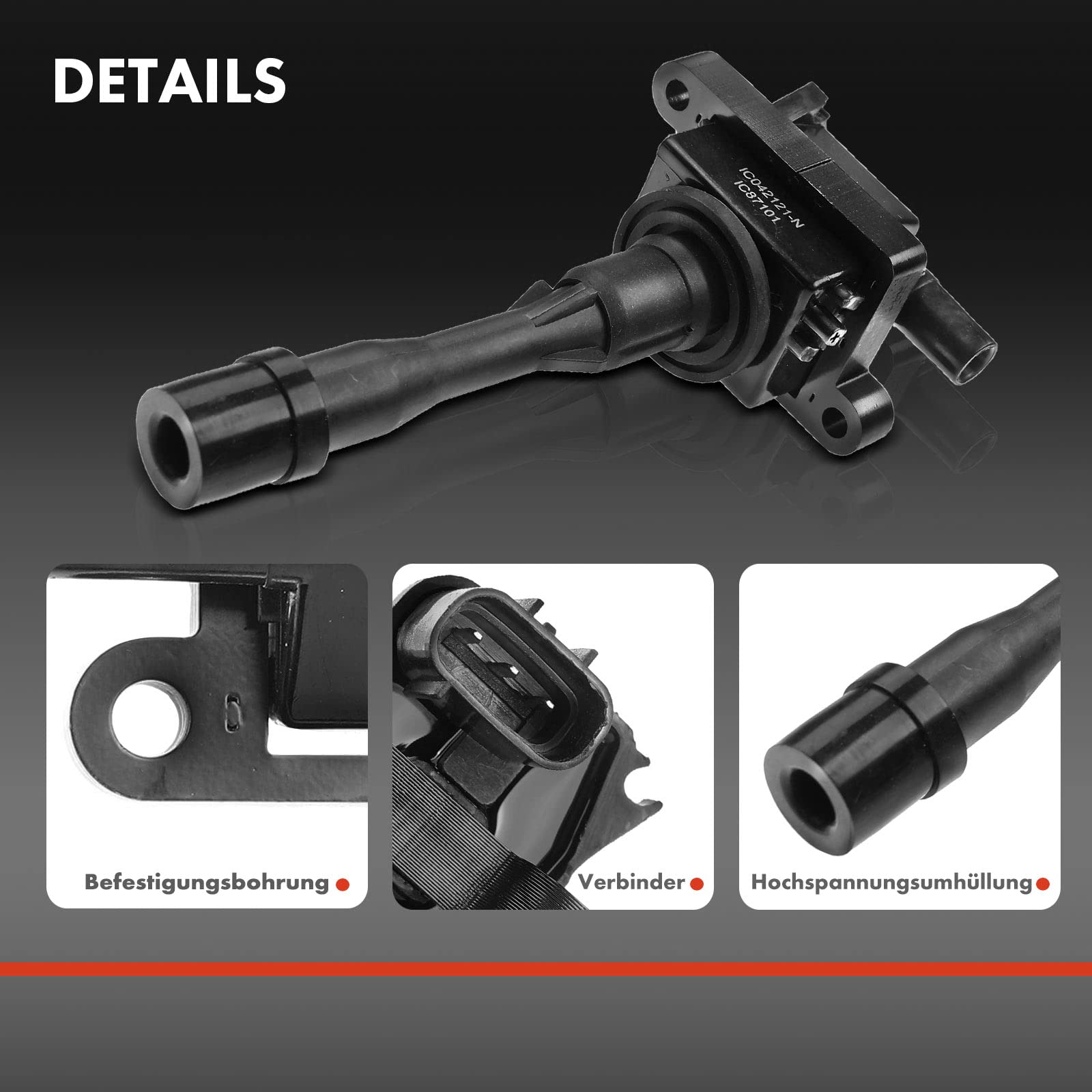 Frankberg Bobine di accensione Compatibile con T.e.r.i.o.s J1 1.3 4WD porter Pianale/Telaio 1.3 16V porter Pianale/Telaio 1.3 16V 4x4 porter Pianale/Telaio 1.3 LPG porter Furgone 1.3 16V 1950087101