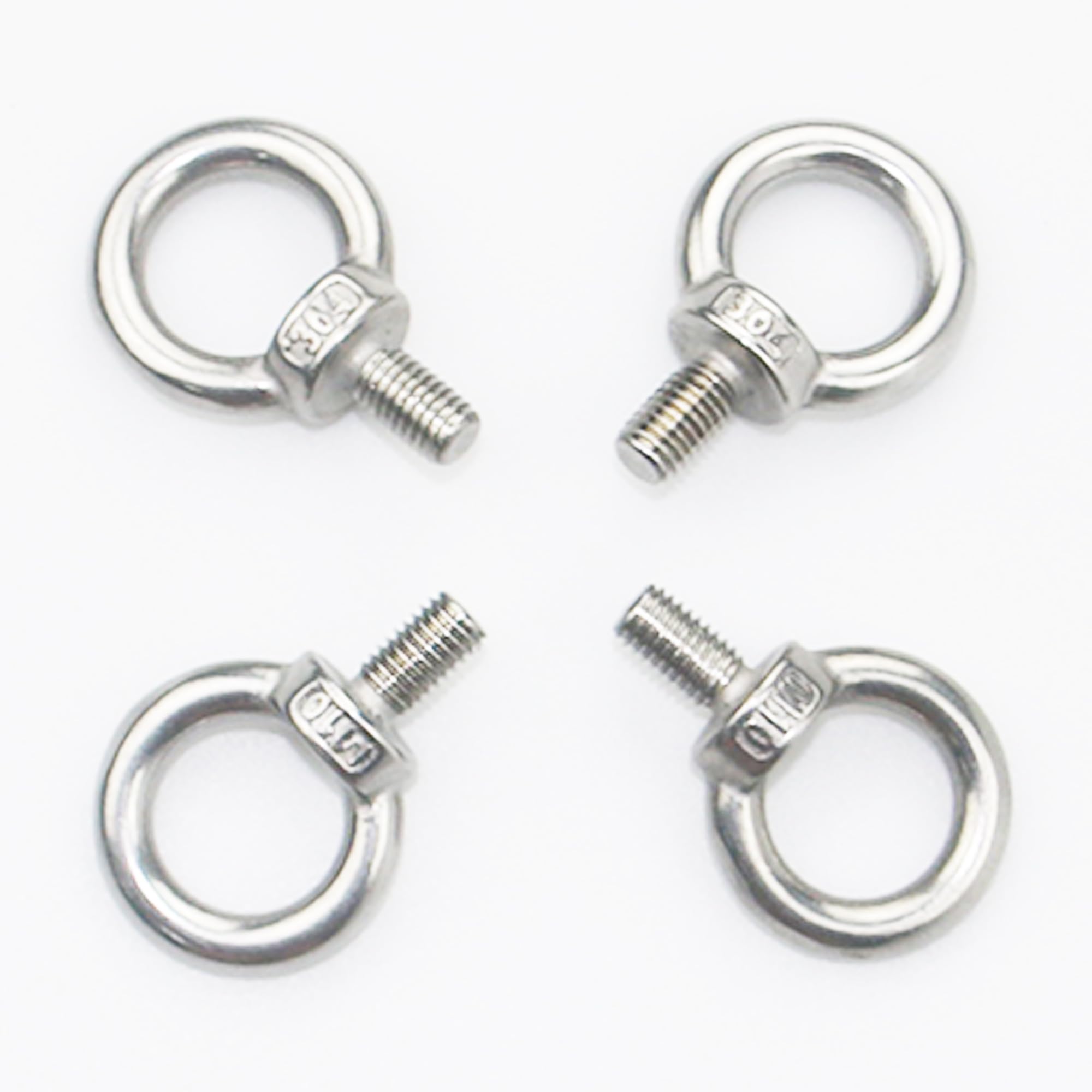 Pernos de ojo M10 de acero inoxidable LXLVOUEG pack de 4 8