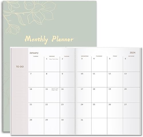 Agenda mensual 2024-2025, calendario de 16 meses de marzo de 2024 a junio de 2025, agenda mensual 2024-2025, fácil de organizar tu vida diaria, 7 x