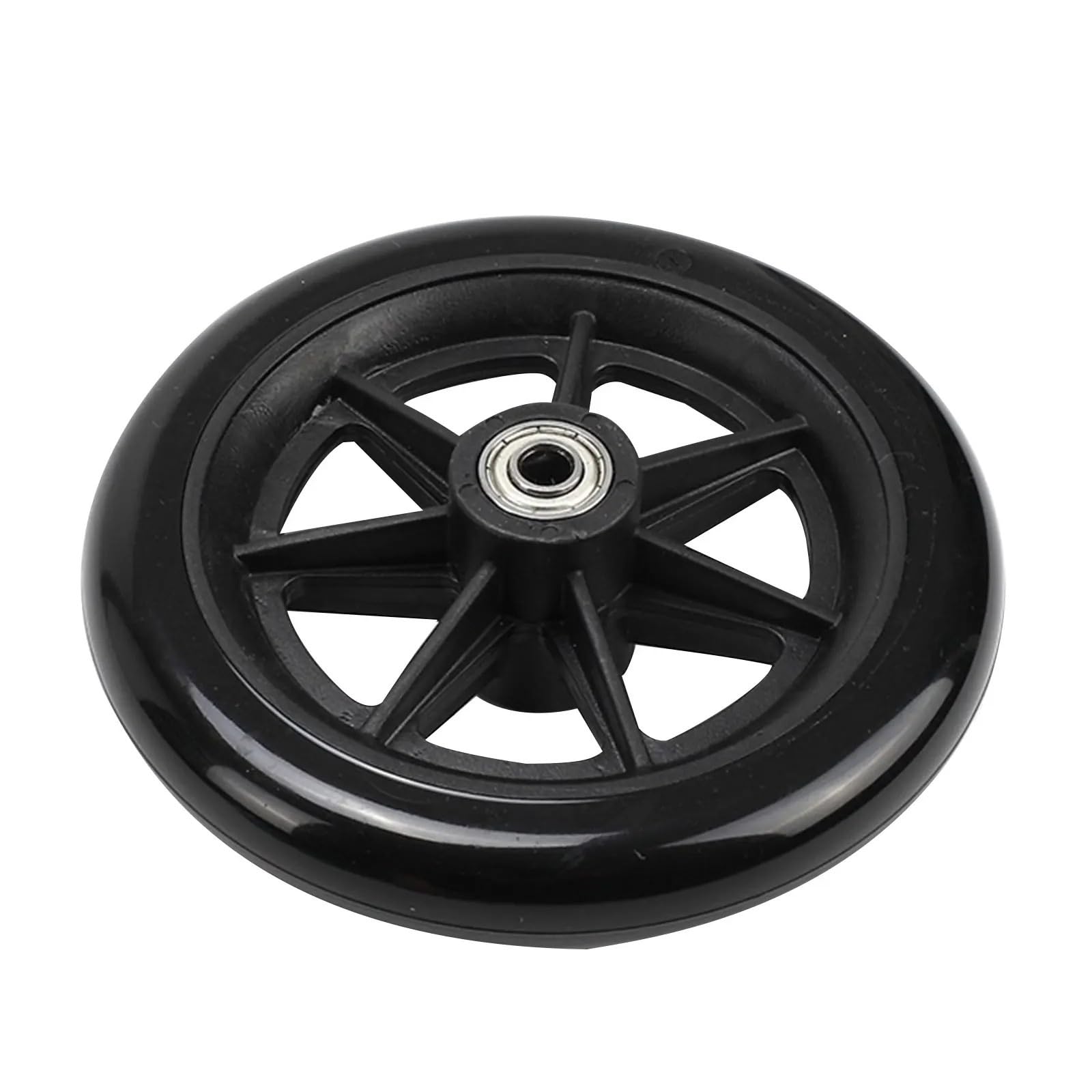 Caster Wheels, 6/8 Inch Wheelchair Front Wheel Replacement Universal Caster Wear-Resistant Solid Tire Wheel Smooth Easy to Install(8 Inches)