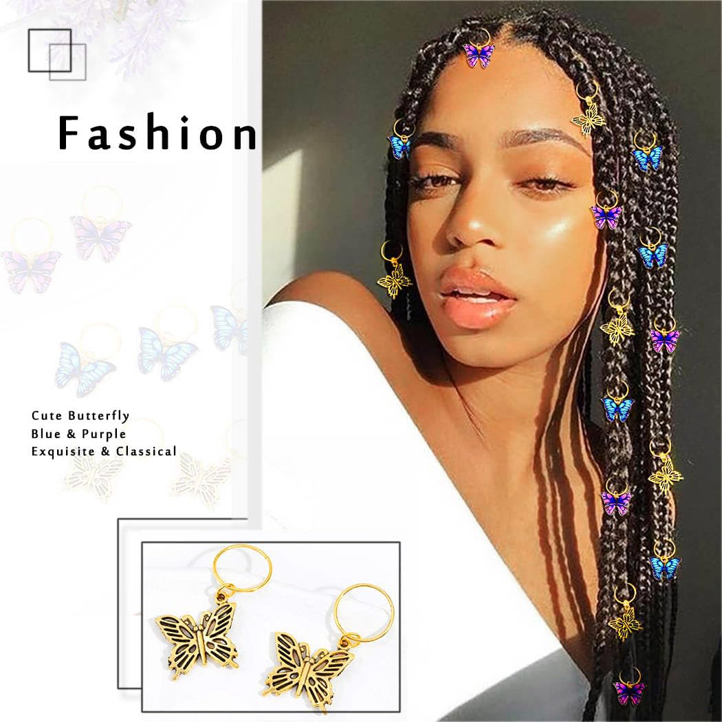 Formery Butterfly Hair Charms Gold Butterflies Braid Nigeria Ubuy