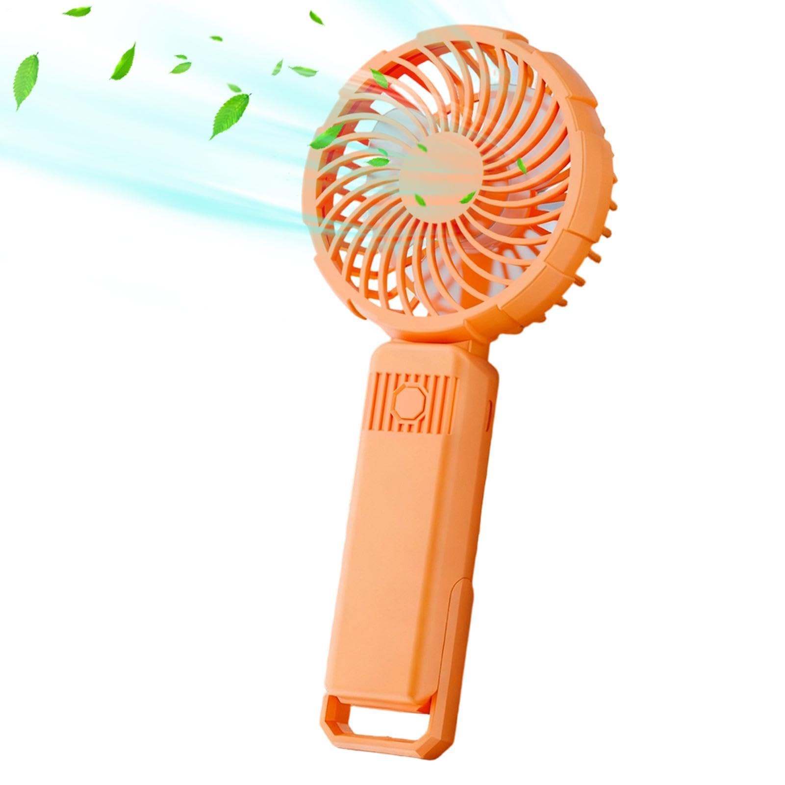 Wiederaufladbares persönliches Gebläse, leiser Taschenkühler, 21 x 9 cm, Drei-Gang-Ventilator mit Batterieleistung, tragbarer Mini-Ventilator, Handpropeller mit ergonomischem Griff, Kühlgerät für den