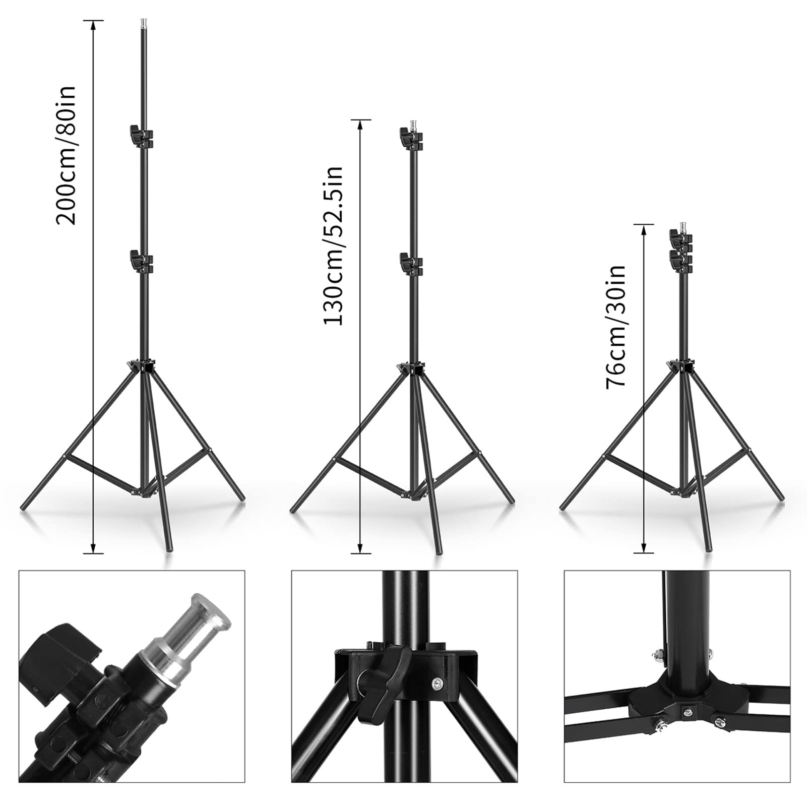 Softbox Fotografico Set con Fondale*3,Andoer Illuminazione Continua Luce da Studio Softbox 50x70cm *2 +Ombrelli 83cm*2 +Lampadine 45W *4 +Stativo 2M *4 +Supporti Per Sfondo +3M*2Morsetti*3 + Borsa